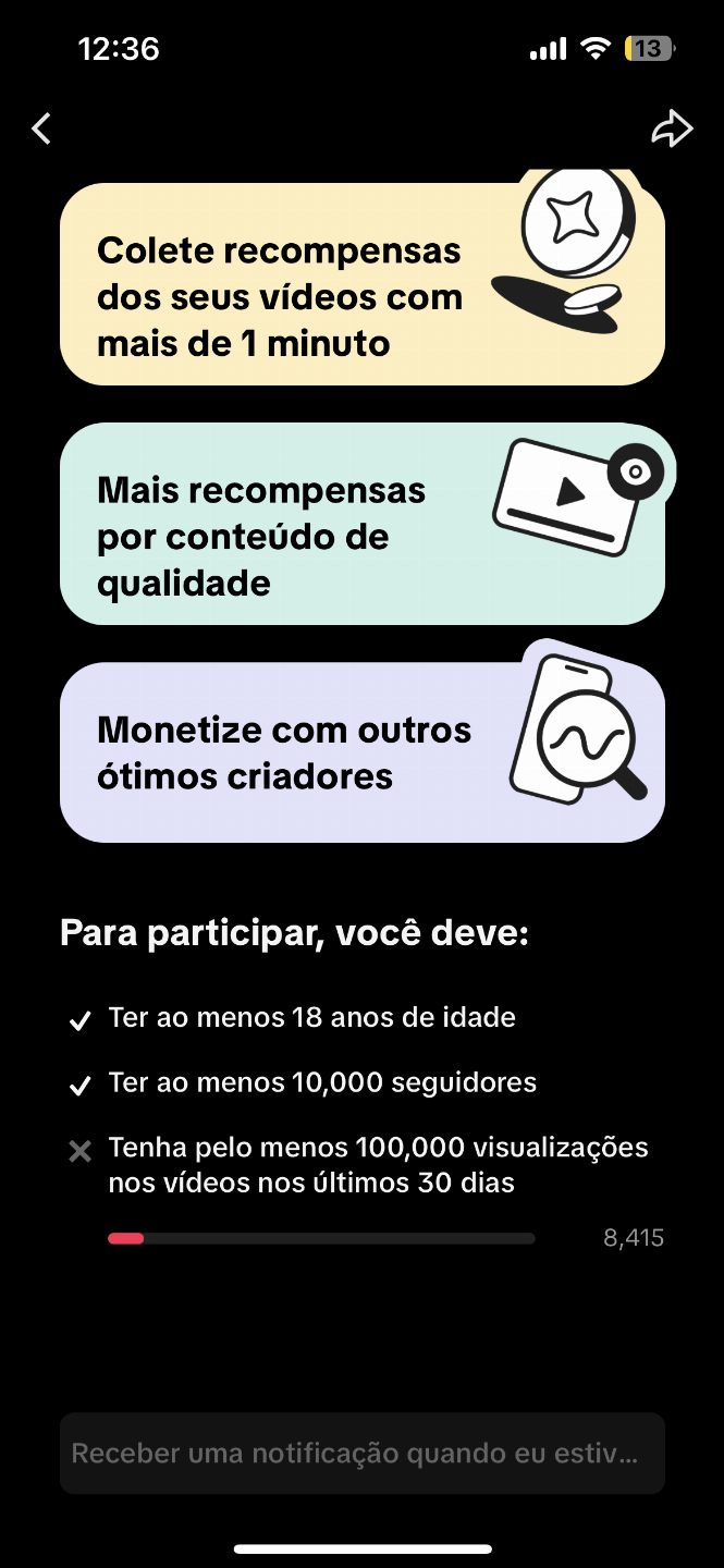 Conta TikTok 10,8k Live Ativa, Promover Liberado Falta viws pra monetizar!