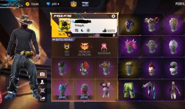 CONTA DE FREE FIRE GEMADA NÍVEL 75 COM SEGUNDO PASSE, RAGNAROK e STEAMPUNK