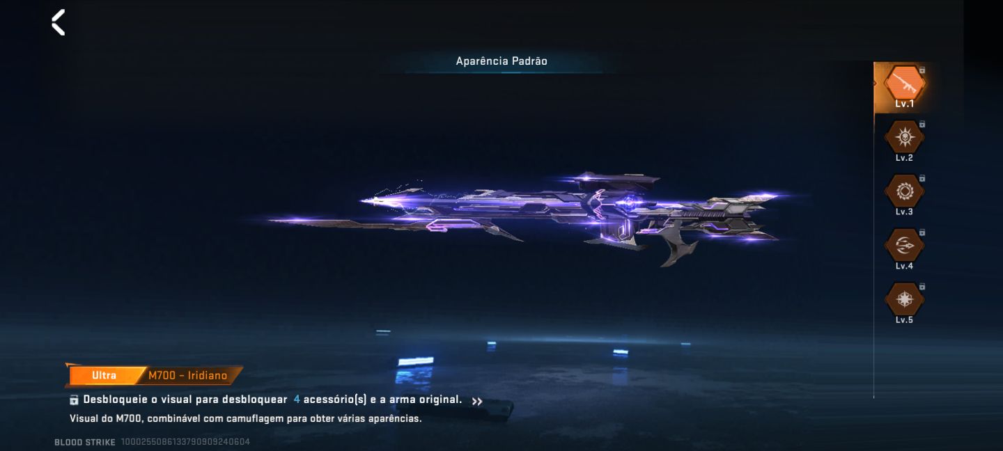 CONTAS BLOOD STRIKE LV1 COM ITENS NA CARTA/COMPRADOS
