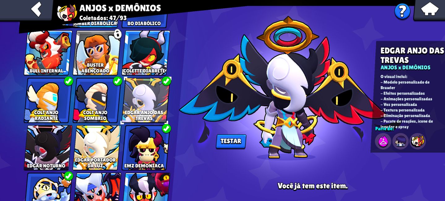 Conta brawl stars gemada e rara!!!
