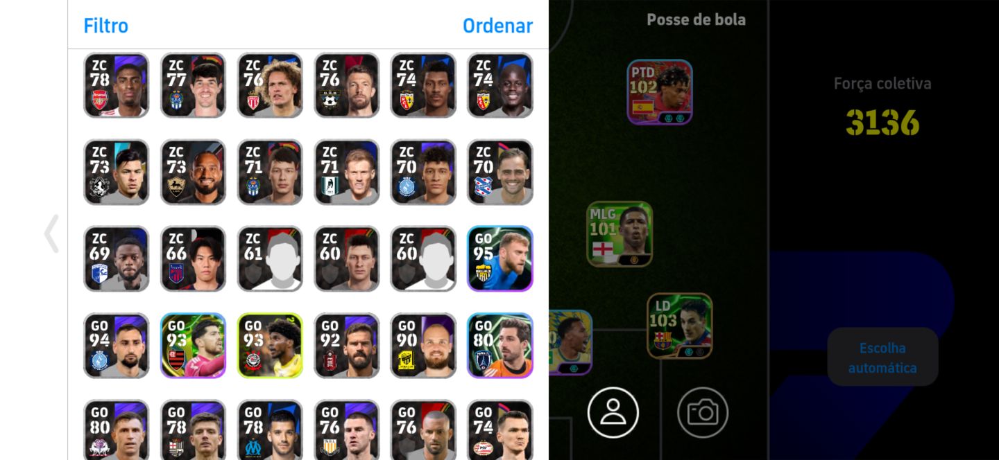 CONTA EFOOTBALL | KONAMI ID | YAMAL 102 + AGUERO 103 + PEPE 105 | ELENCO TOP