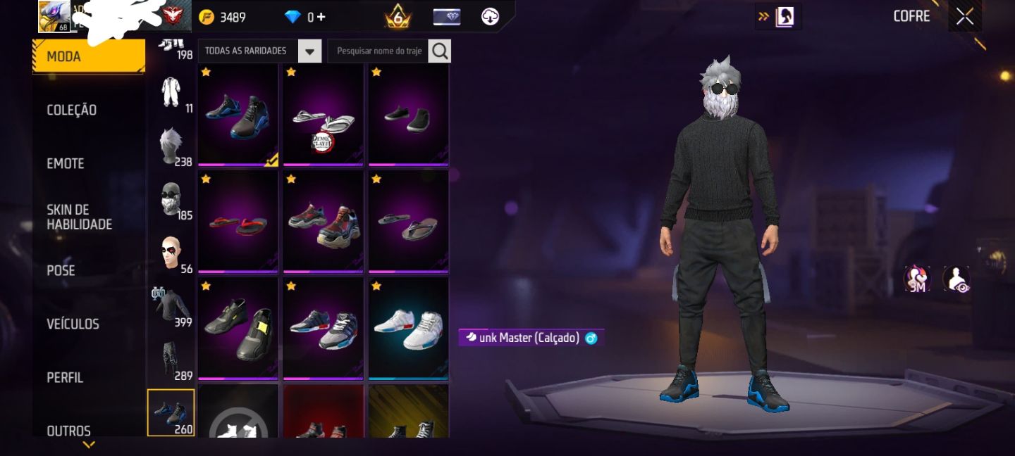 Conta Free Fire Gemada Angelical Passes Antigos Skins Raras