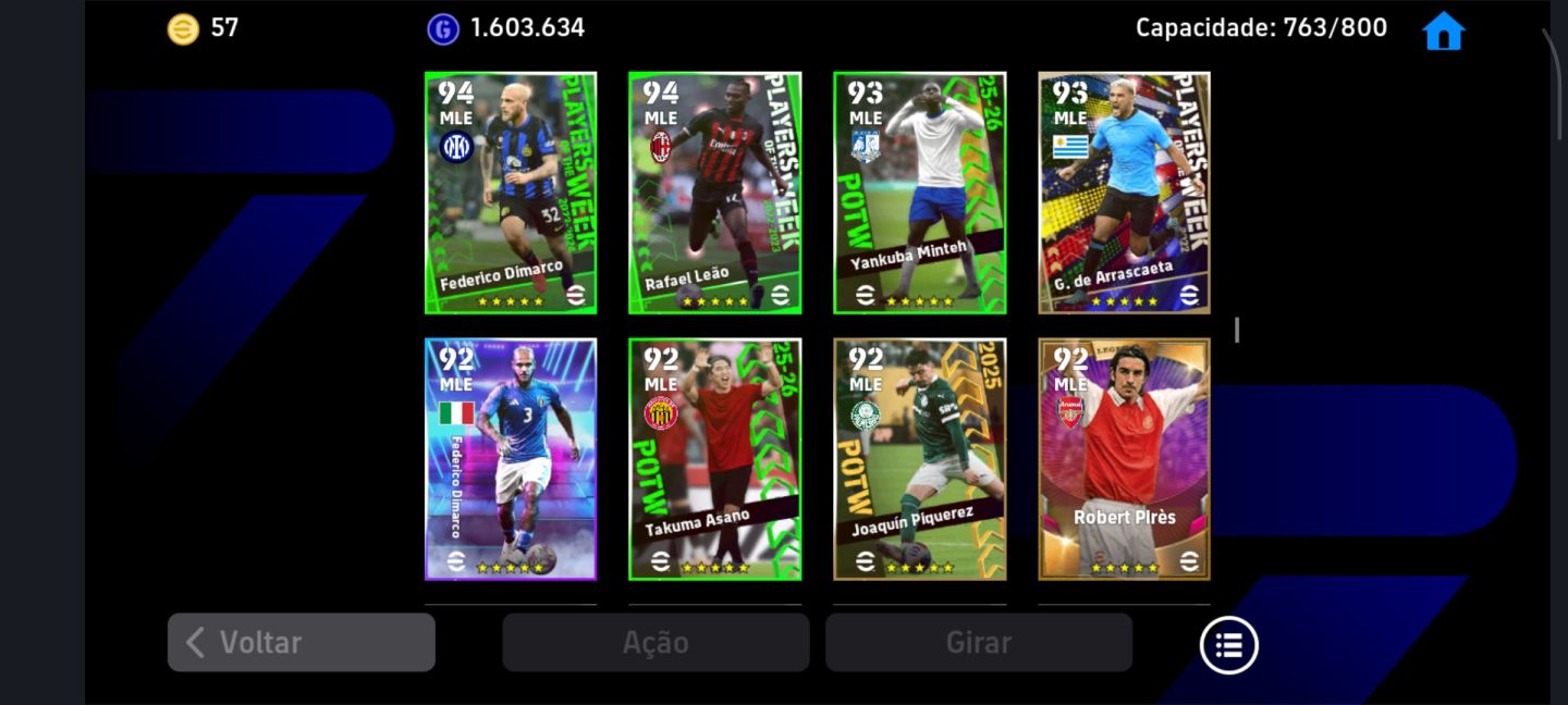 CONTA DE EFOOTBALL MOBILE 3100+ DE FORÇA COLETIVA
