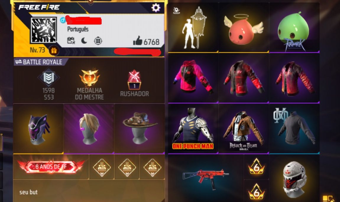 Conta free fire rara