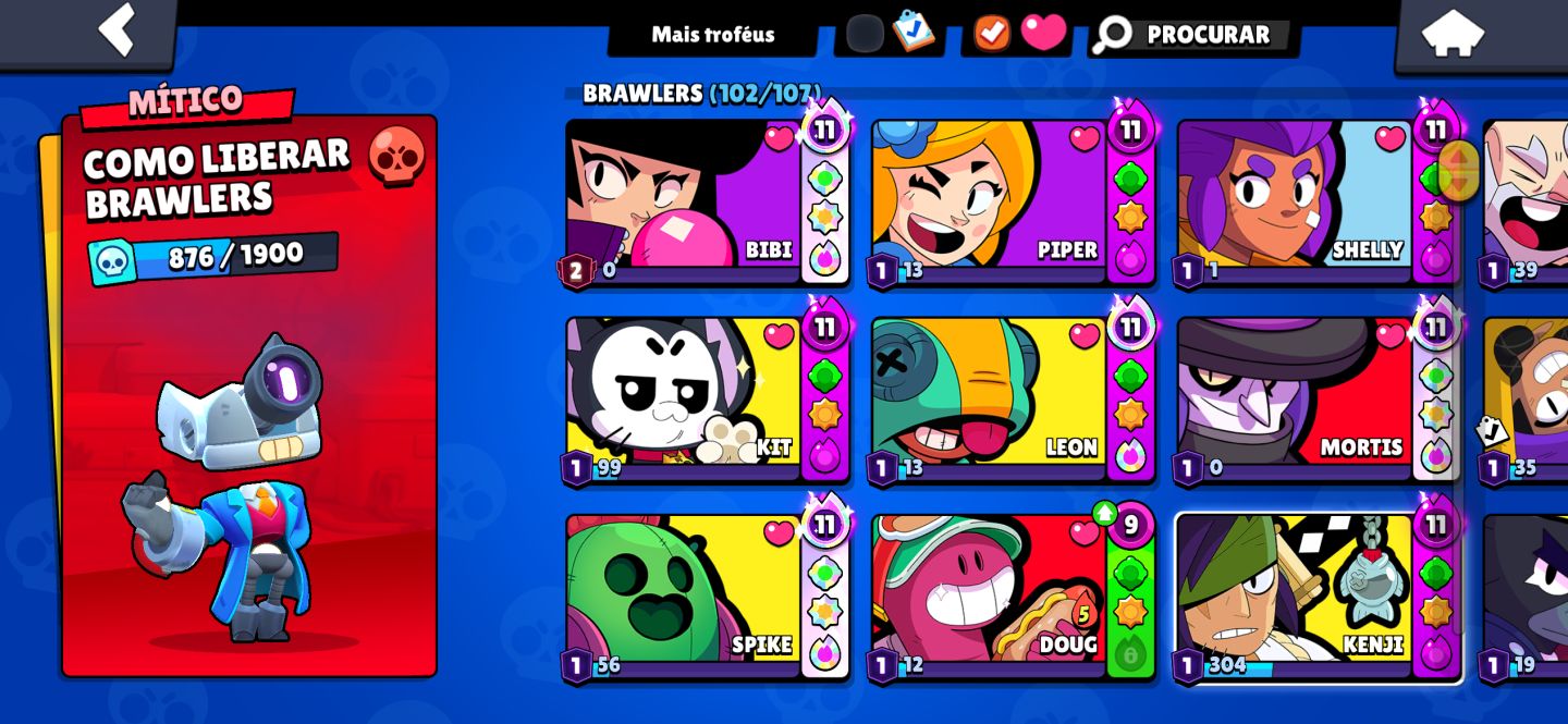 CONTA BRAWL STARS 40K TROFÉUS | 102 BRAWLERS | 33 HIPERCARGAS | ENTREGA RÁPIDA