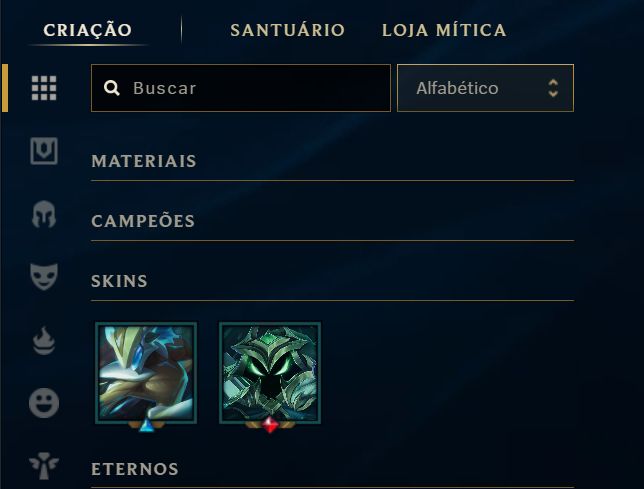 Conta lv 598 com 319 SKINS | 3 ULTIMATE | 7 MITICAS | 282 mil essências azuis