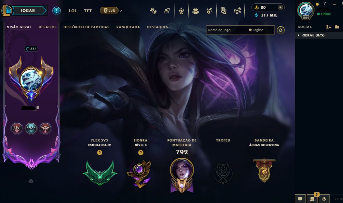 CONTA LOL +700 SKINS NO ESMERALDA