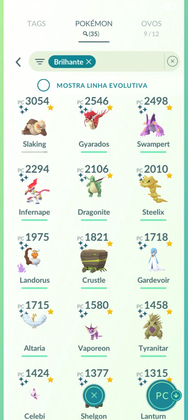 Conta ano 2016 99 passe premium Celebi Shiny