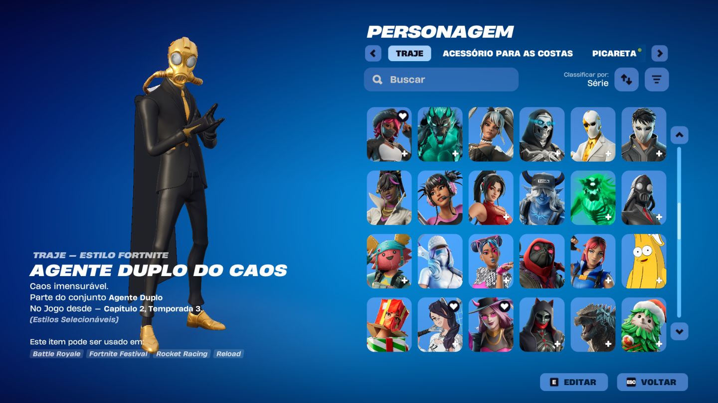CONTA EPIC GAMES COM FORTNITE E ROCKET LEAGUE + 127 JOGOS