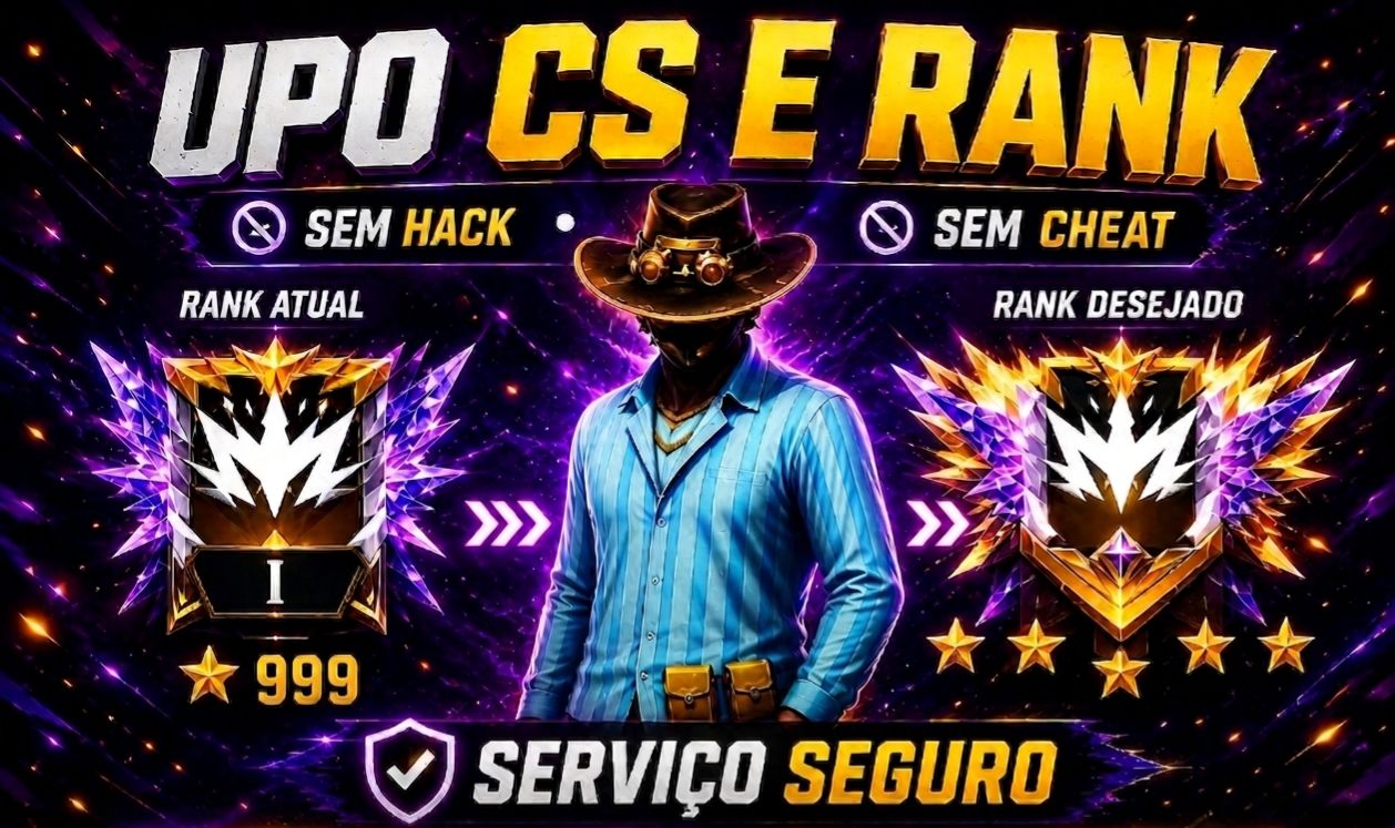 Free Fire upo cs e rank, upagem de conta, upo free fire