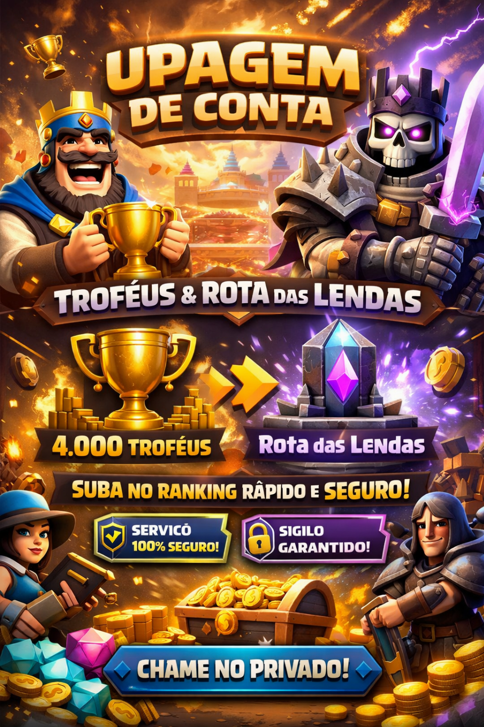 Upo conta de Clash royale super barato