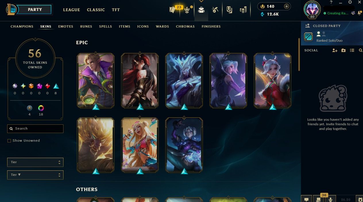Conta MESTRE EX CHALLENGER