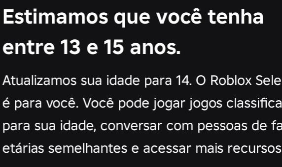Contas Roblox 13 - 15 ANOS!