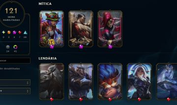 CONTA 100% SEGURA - 121 SKINS - OURO - FULL CHAMP - NIVEL 295