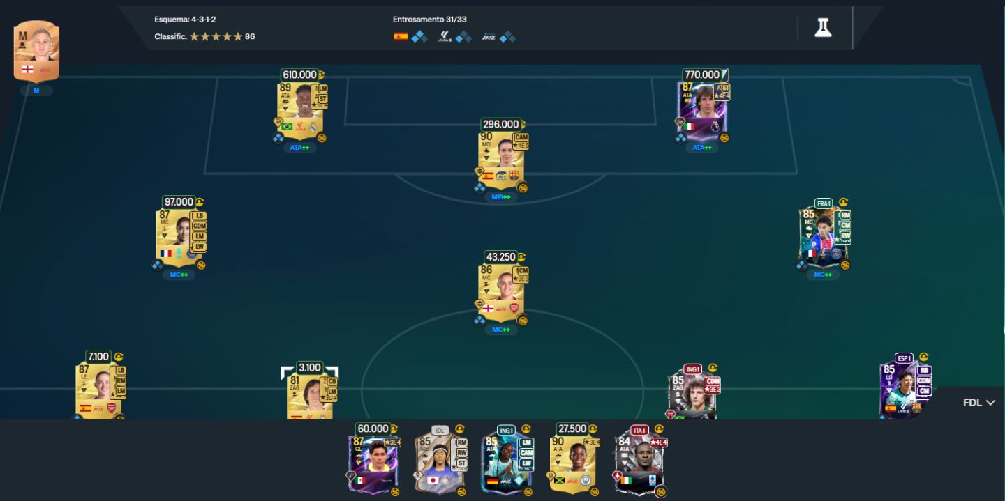 Conta FC27 ULTIMATE com time montado para WL