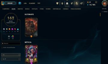 Full Acesso - 162 Skins - Todos Campeões - Level 242 - Season 2