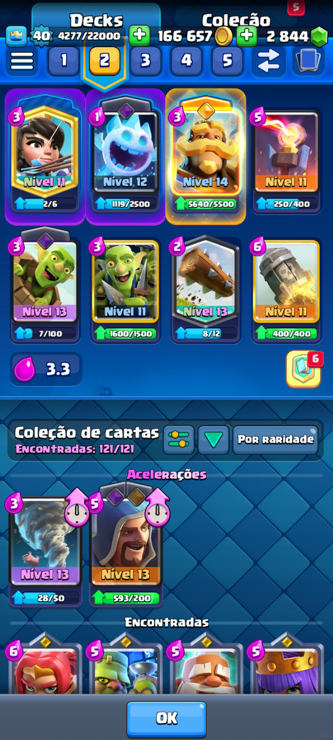 Conta Clash Royale 8500 troféus com selo de 9 anos e todas as cartas liberadas
