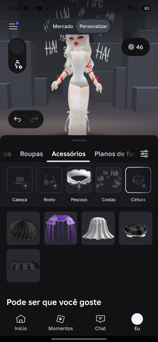 CONTA ROBLOX FEMININA +400 REAIS GASTOS | SKINS, ANIMAÇÕES, GESTOS E GAMEPASSES.