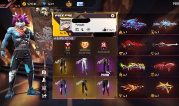Conta Free Fire Gemada com 8 Angelicais 8 Evolutivas 5 Punhos 800+ Peitorais