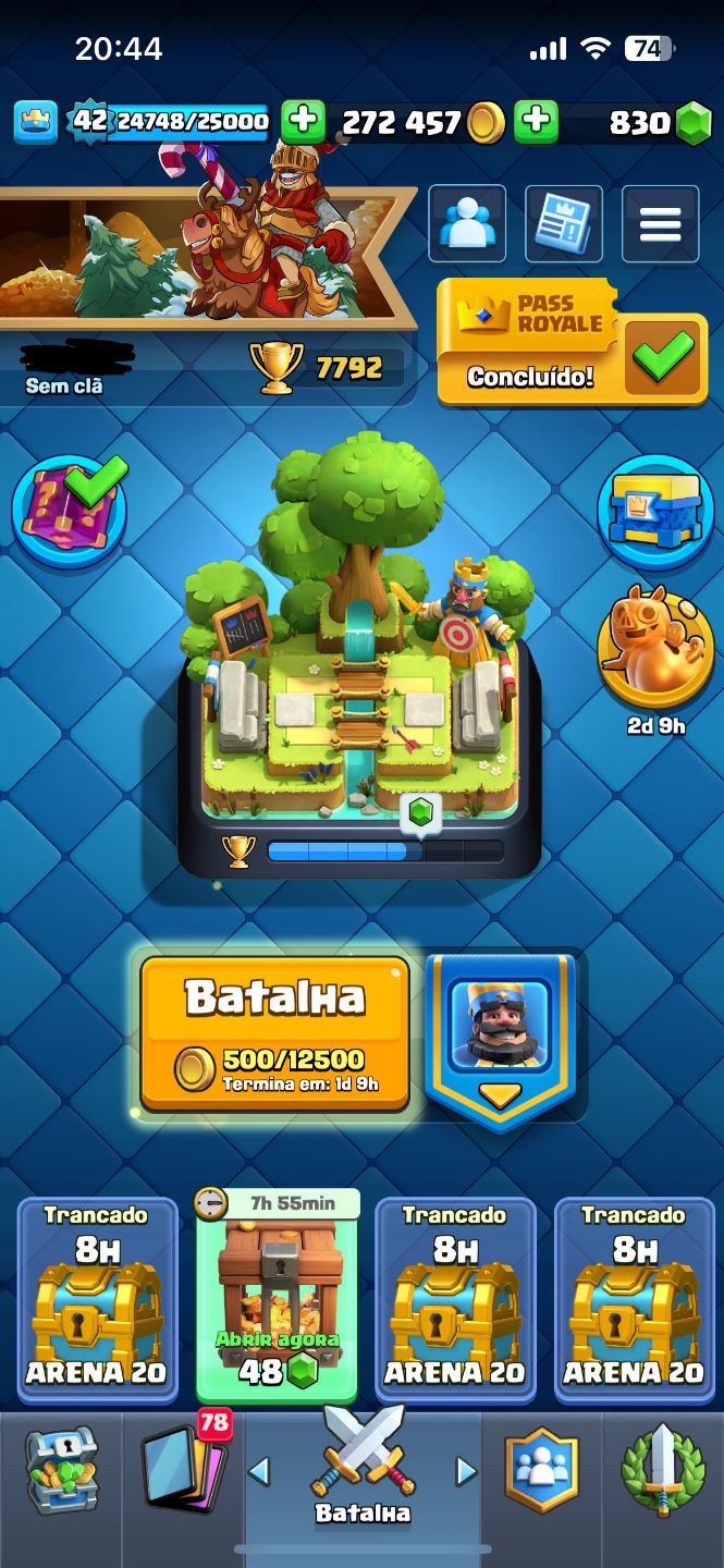 CONTA CLASH ROYALE | 7792 TROFÉUS | 278K DE GOLD | 830 GEMAS