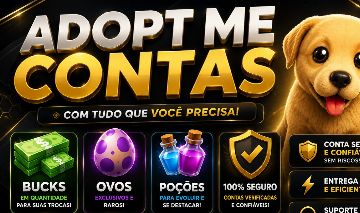 ADOPT ME CONTAS COM BUCKS + OVOS + POÇÕES ENTREGA RÁPIDA