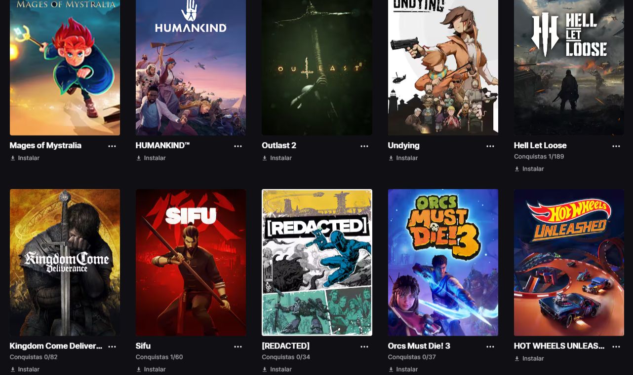 Conta full aceso Epic Games com diversos jogos