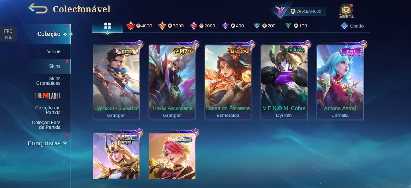 Conta Mobile Legends, com Muito Skins e Recursos