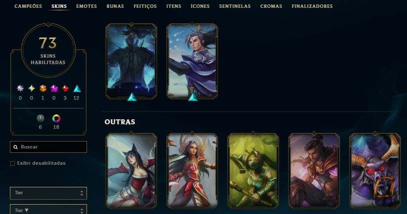 CONTA PLATINA 1 / YASUO EMISSÁRIO DA ESCURIDÃO / UDYR ULTIMATE / 31 SKINS /35KEA