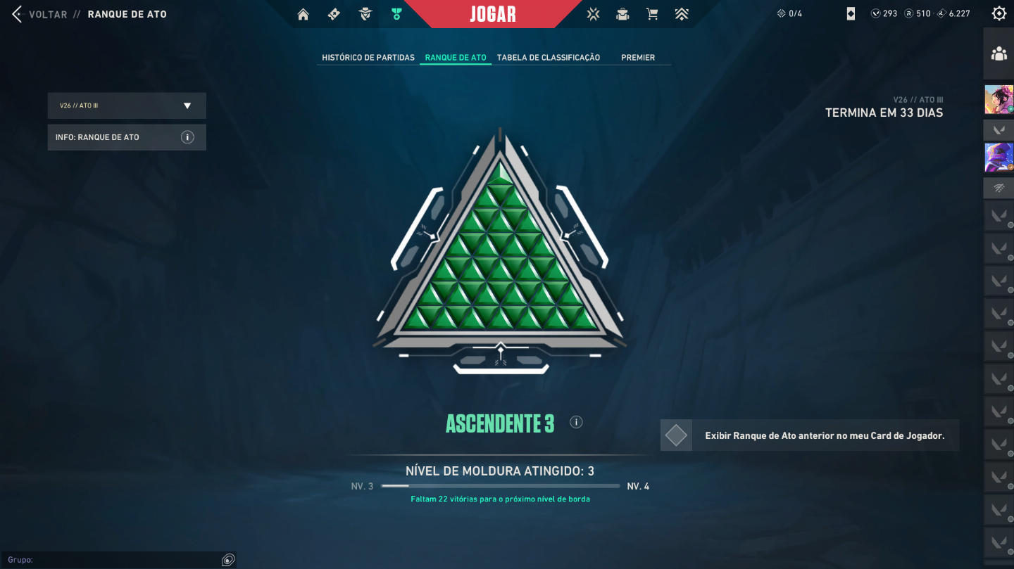 CONTA VALORANT ASCENDENTE COM 10 SKINS - FULL ACESSO