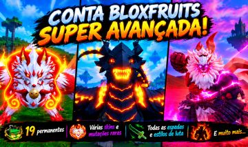 Conta Roblox-Bloxfruits | LVL 3000 | 19 permanentes | Mutações/skins raras.