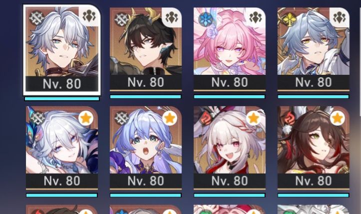 Conta Honkai Star Rail end game com muitos T5