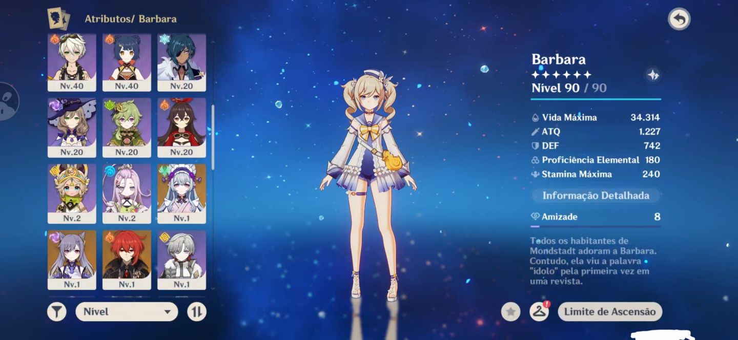 Conta Genshin Impact - AR 56 16 5 Estrelas - 6 Armas 5 Estrelas