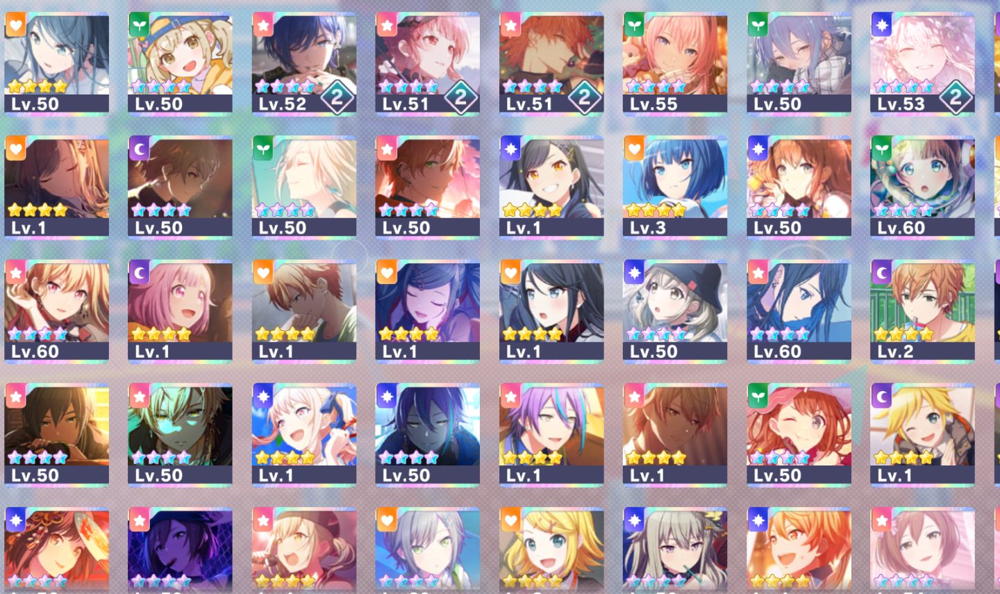 Conta Project Sekai | Colorful Stage || 70 cards 4 estrelas