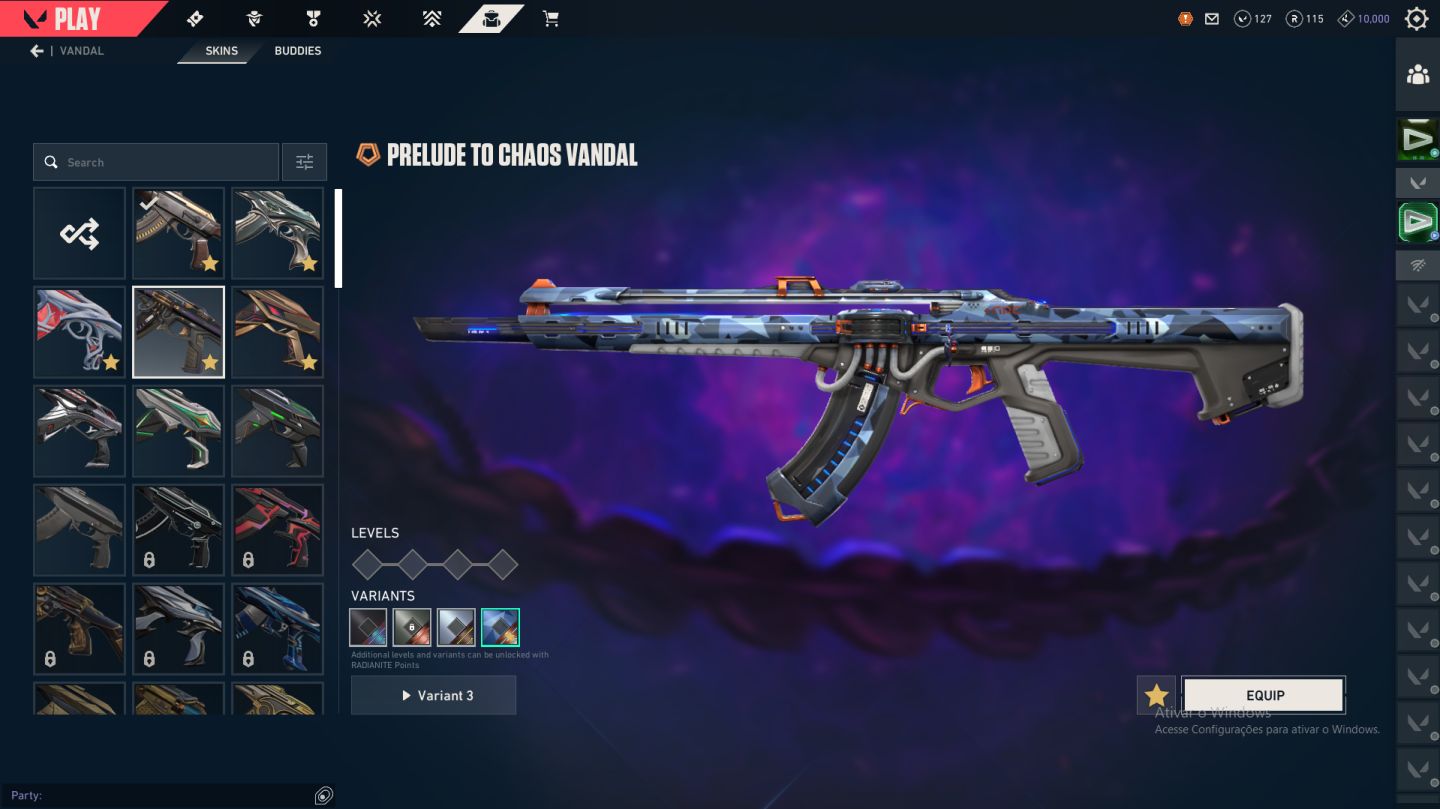 CONTA VALORANT: 3 FACAS, 5 PHANTOMS, 5 VANDAIS, GOLD 3 MAIS DE 1500 GASTOS