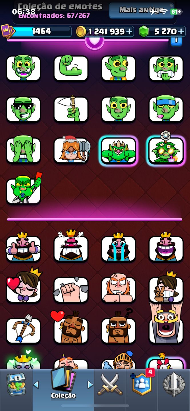 Conta Clash royale nvl 15 arena 26 mais conta clash of clans Cv 11 quase full