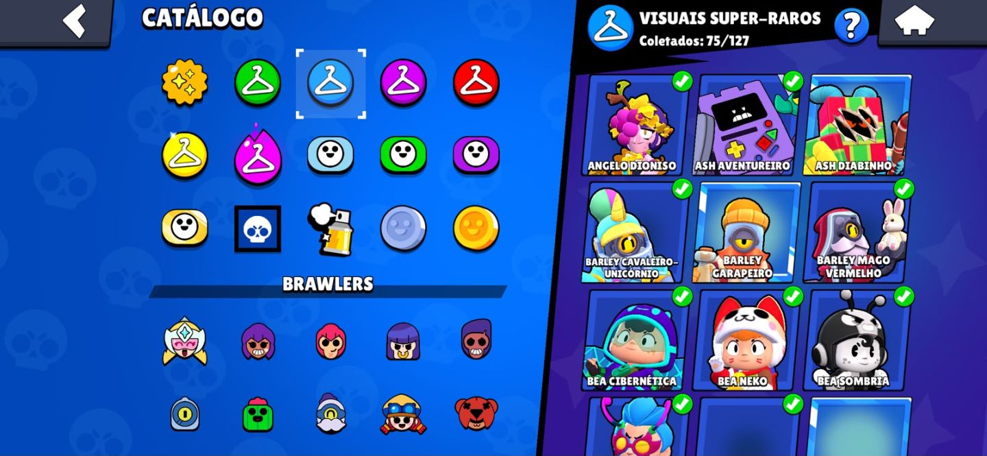 Brawl Stars - Conta top - Recheada de Skins LF