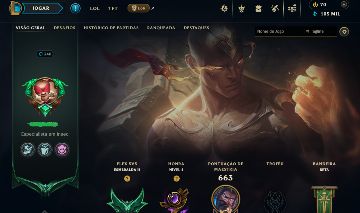 Conta LoL Esmeralda atual, 2013, 288 Skins, Todos Campeões