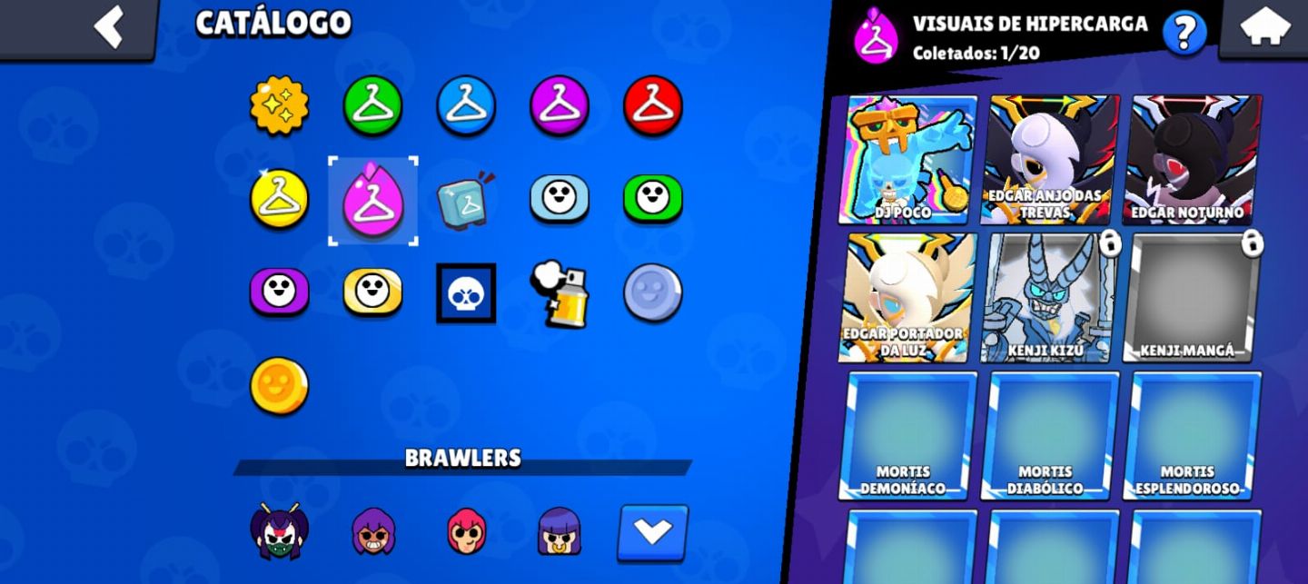 Conta Brawl Stars - 87 Brawlers | 25k+ Troféus | 9 Skins Lendárias