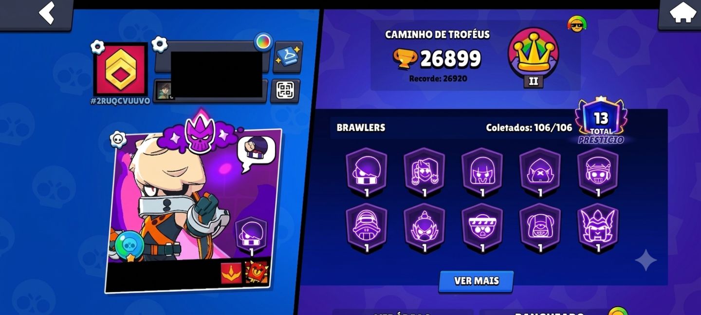 32.000 Trofeus+ Mitico + TODOS os brawlers-BS