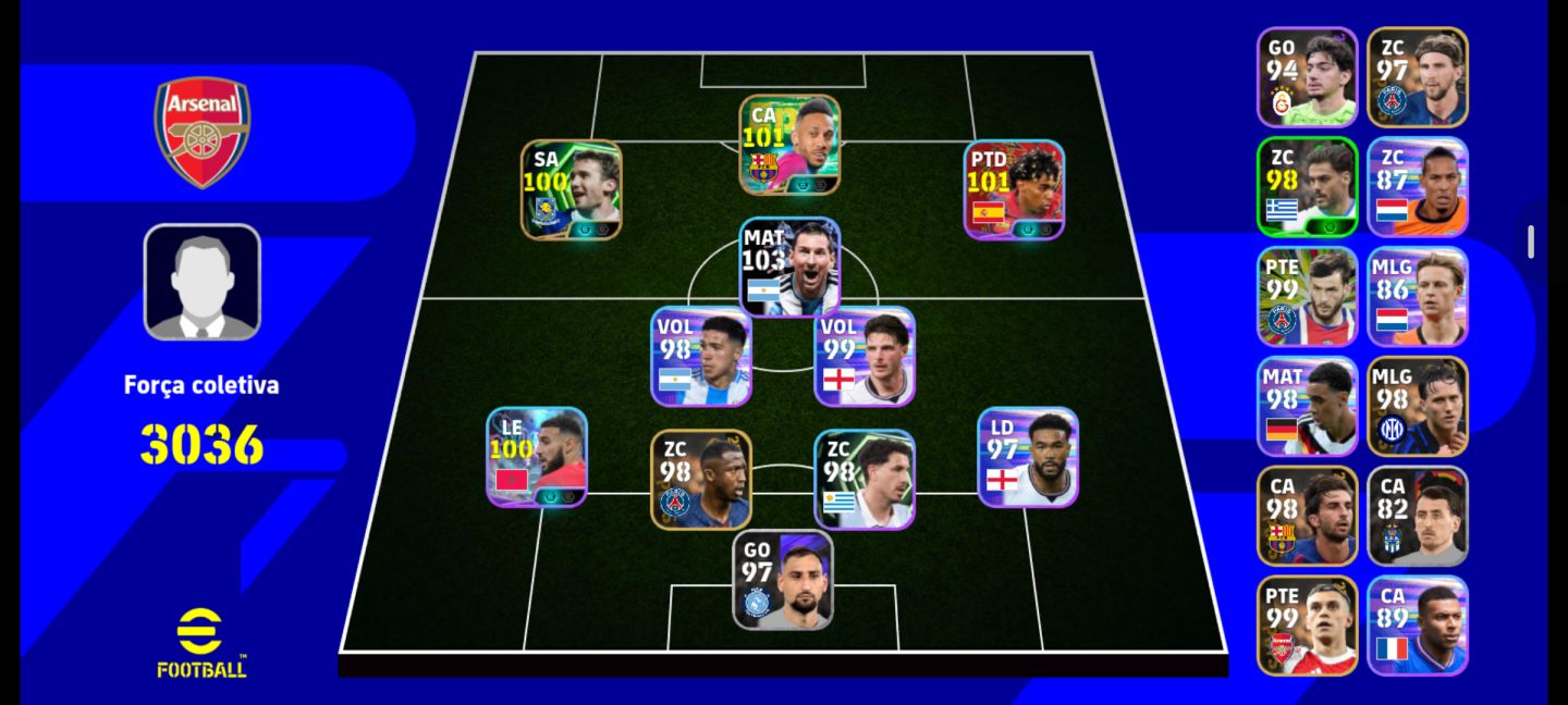 Conta de Efootball PERFEITA para REVENDA com alguns jogadores e 1400 MOEDAS