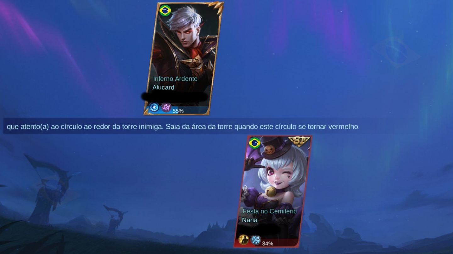 Conta - Mobile Legends (2017) - Skins de passe antigas (S1 - S2)