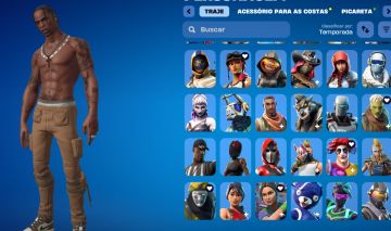 Conta Fortnite COM TRAVIS+ASTRO+LARA+ 212 SKINS TEMP 4 CAP 1