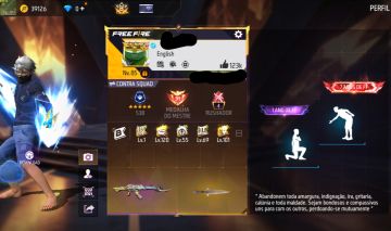 CONTA DE FREE FIRE ANTIGA GEMADA E COM UMP ATT