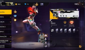 Conta de free fire antiga nivel 73