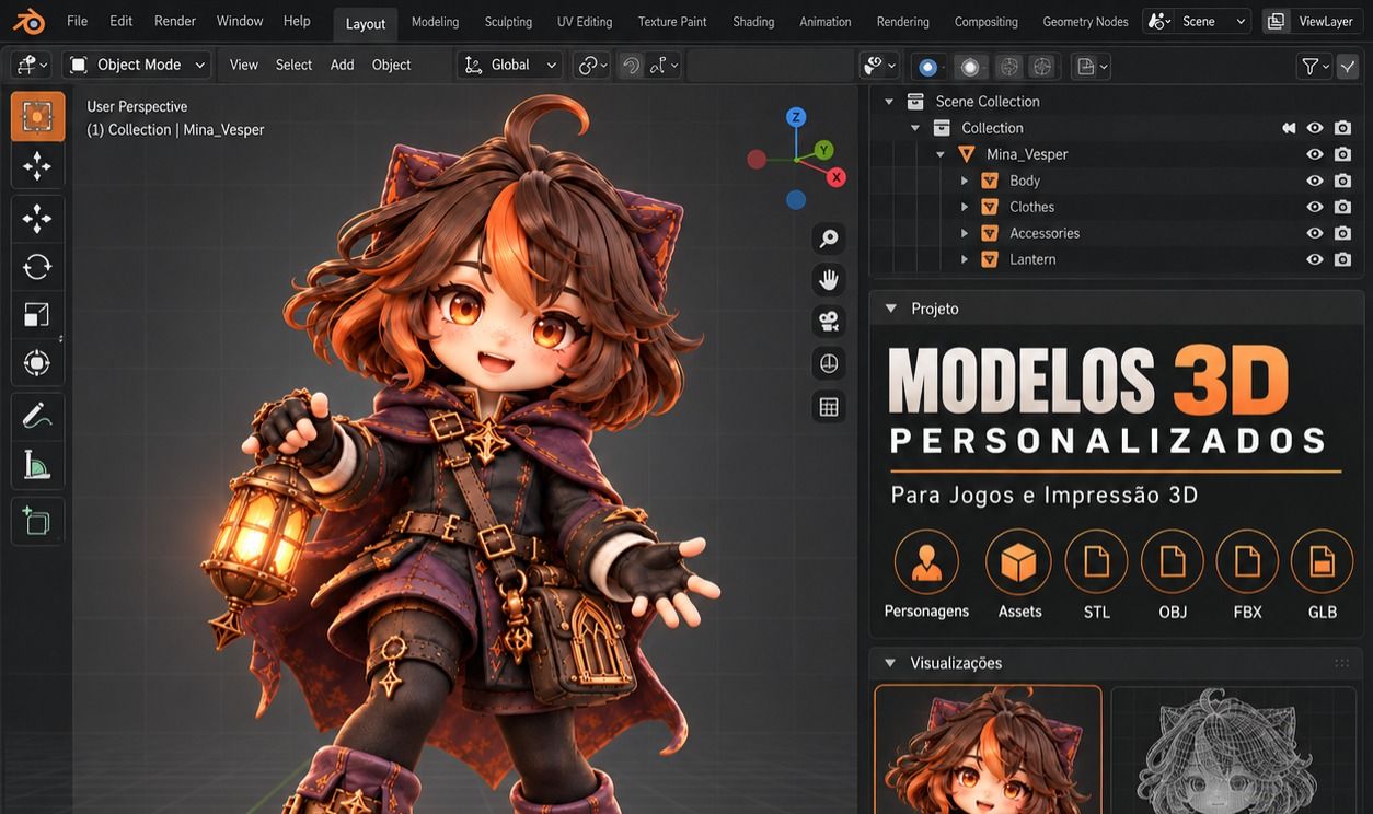 Modelos 3D em menos de 1 hora! (25 reais fixo) Para qualquer modelo