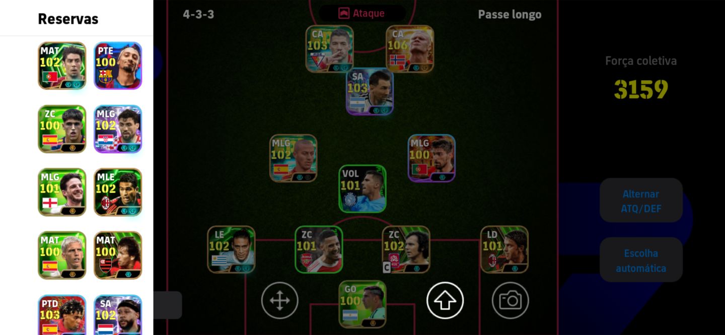 Conta eFootball Mobile|Força 3159|Beckenbauer Costacurta Neymar Santos + 5.8M GP