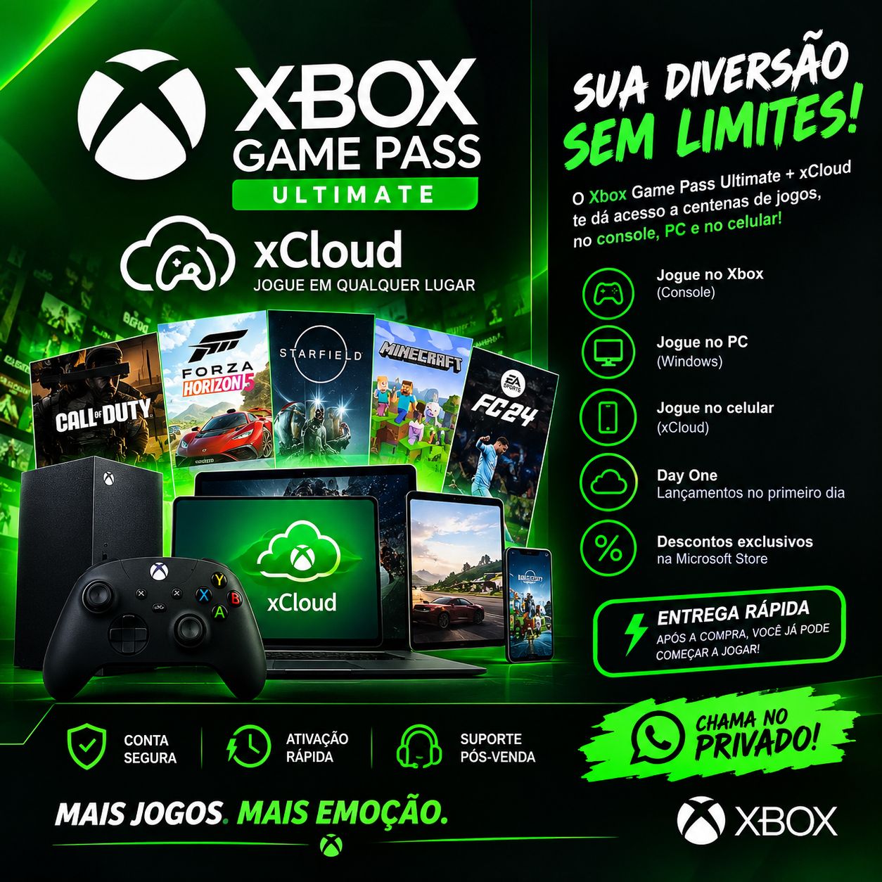 Conta game pass ultimate xcloud