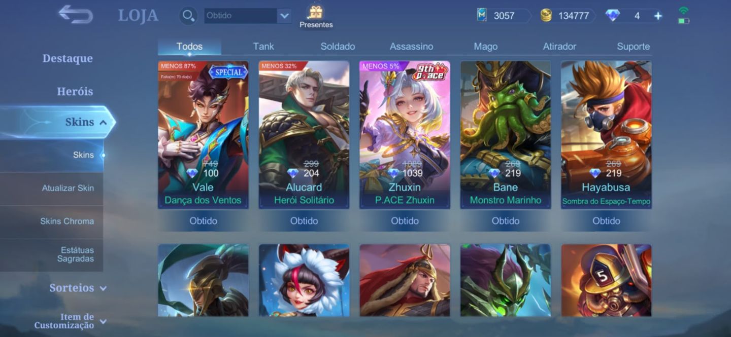 Conta mobile legends com wr bons e poucas partidas