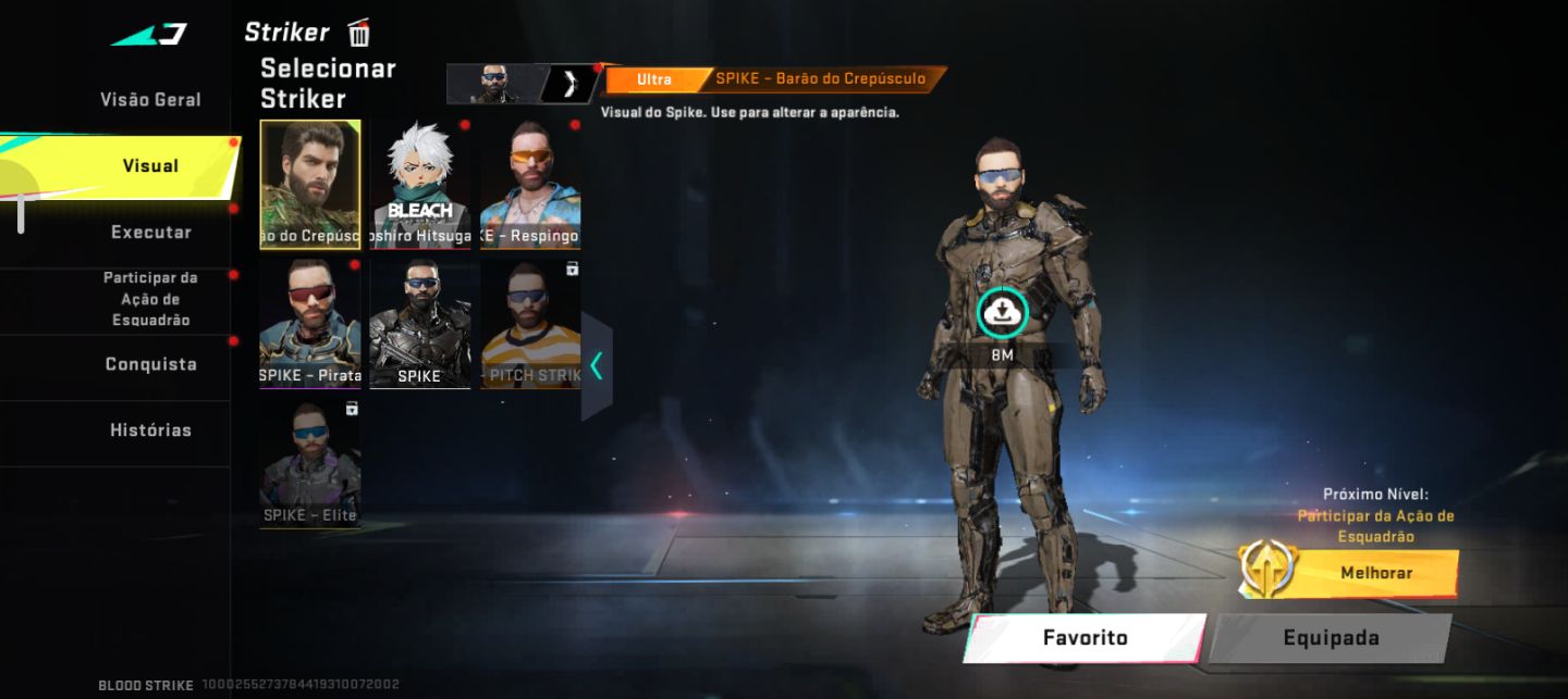 Conta bloodstrike, único dono cheia de skin (Armas, Facas,Strikers,2 Evos)$