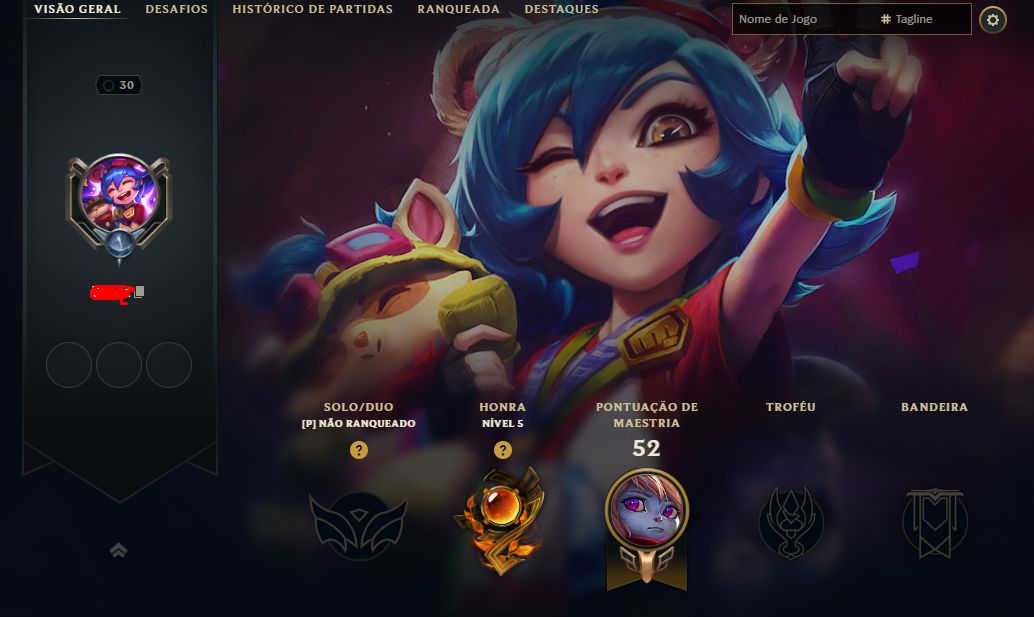 CONTA UNRANKED HONRA 5 E ANNIEVERSARIO RARA 10 ANOS DE LOL